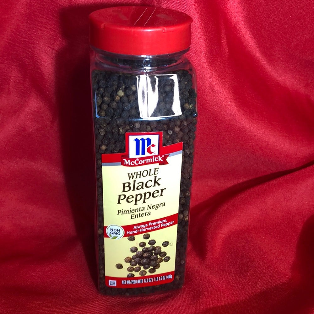 NIP McCormick whole black pepper corns Factory sealed best by August 24 26